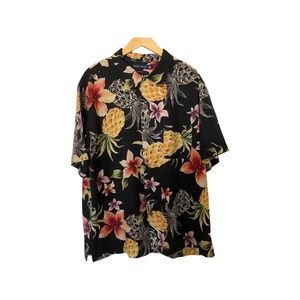 Grant Thomas Silk Short Sleeve Hawaiian Shirt Size XL